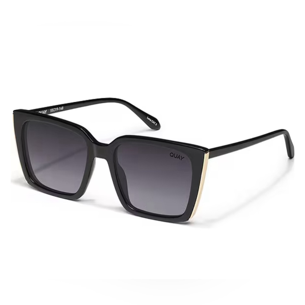 NWT Quay “FRONT COVER POLARIZED” blk/blk fade Unisex Sunglasses